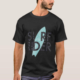 Surf Rider Typografie surfplank ummer Quotes Surf T-shirt