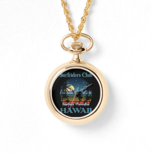 Surf riders Club, Surfing Paradise, Hawaii Horloge