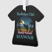 Surf riders Club, Surfing Paradise, Hawaii Ornament (voorkant)