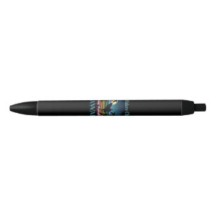 Surf riders Club, Surfing Paradise, Hawaii Zwarte Inkt Pen
