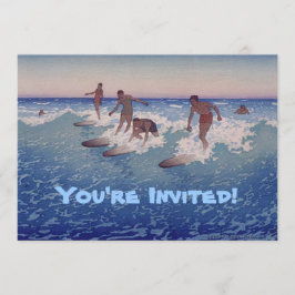 "Surf-Riders, Honolulu" - uitnodiging van Birthday