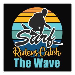 Surf Riders Vangen de Golven Foto Afdruk