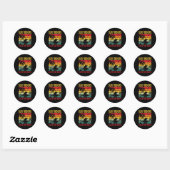 Surf Riders Vangen de Golven Ronde Sticker (Vel)