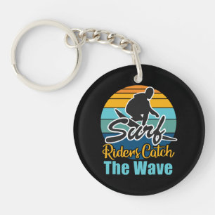 Surf Riders Vangen de Golven Sleutelhanger