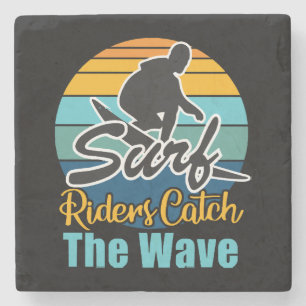 Surf Riders Vangen de Golven Stenen Onderzetter