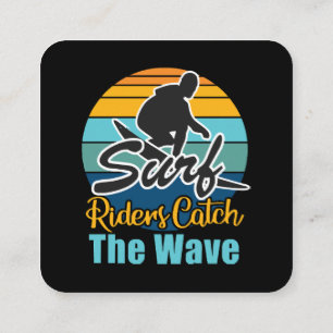 Surf Riders Vangen de Golven Vierkante Visitekaartje