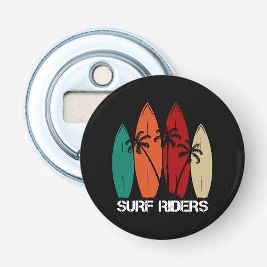 Surf Rijders Button Flesopener (Voorkant)