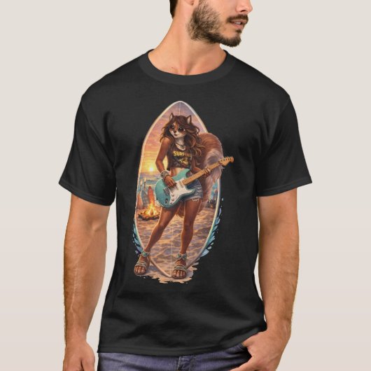 Surf Rock Eekhoorn T-shirt (Voorkant)