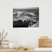 Surf, Rocks en Schuimlijnen nabij Bodega-station Poster (Keuken)
