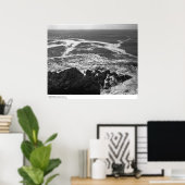 Surf, Rocks en Schuimlijnen nabij Bodega-station Poster (Thuiskantoor)