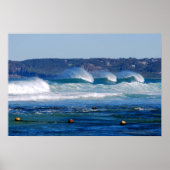 Surf Rolling In - Newcastle Beach NSW Australia Poster (Voorkant)