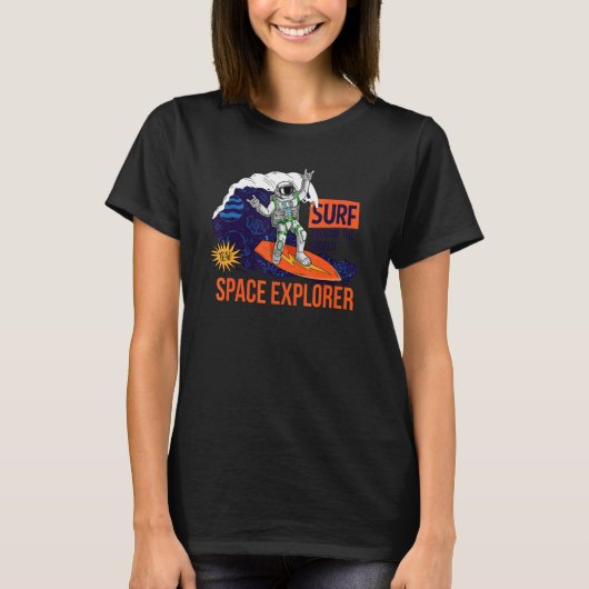 Surf rond de Wereld Ruimteverkenner T-shirt (Voorkant)