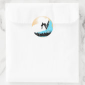 Surf Ronde Sticker (Tas)