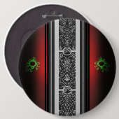 Surf rood Tattoo Ronde Button 6,0 Cm (Voorkant /achterkant)