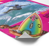 surf roze poster (Hoek)