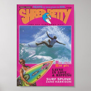 surf roze poster