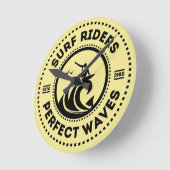Surf Ruiters Retro Badge wandklok (Hoek)