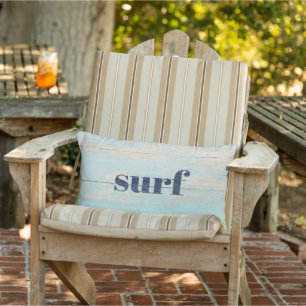 Surf Rustic Wood Beach Coastal Pool Patio Porch Buitenkussen