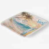 Surf’s Up Retro Beach Birthday Party  Papieren Bordje (Gebogen)