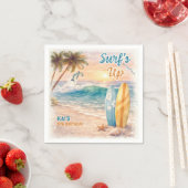 Surf’s Up Retro Beach Birthday Party  Servet (Insitu)