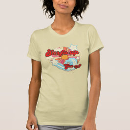 Surf’s Up You Up Retro 70s Pastel Strand Dames T-shirt