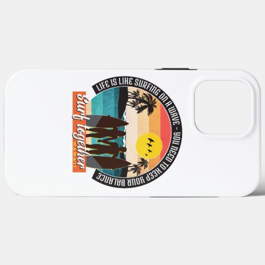 Surf samen - Houd uw balans Case-Mate iPhone Case (Achterkant (horizontaal))