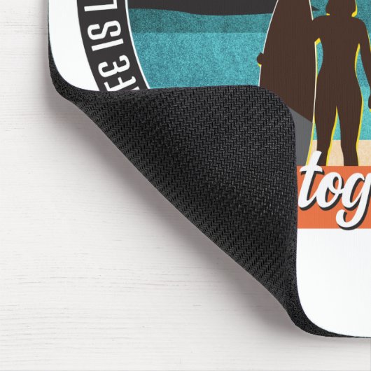 Surf samen - Houd uw balans Muismat (Hoek)