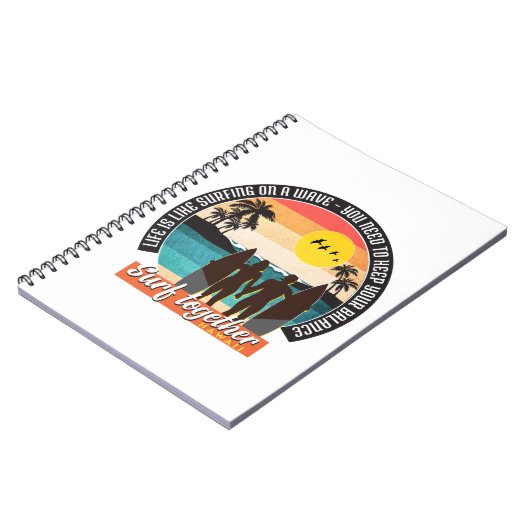 Surf samen - Houd uw balans Notitieboek (Linkerzijde)