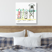 Surf San Clemente Canvas kunst aan de muur (Insitu (Slaapkamer))