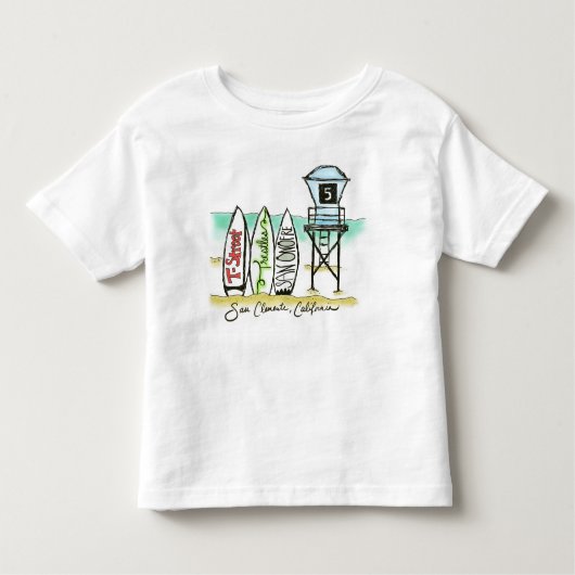 Surf San Clemente Toddler Shirt (Voorkant)