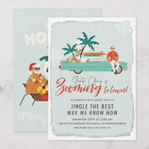 Surf Santa Claus   Virtuele kerstfeestdag Kaart