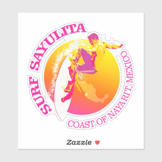 Surf Sayulita Sticker (Vel)