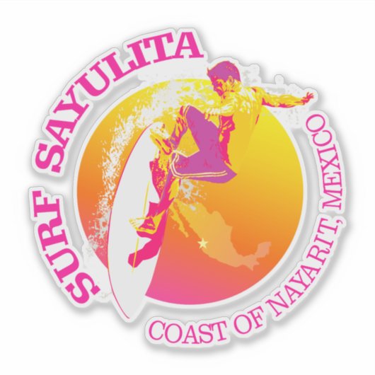 Surf Sayulita Sticker (Voorkant)