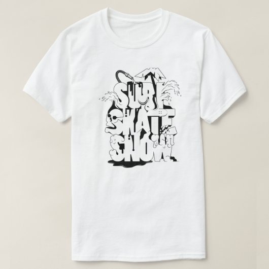 Surf Schaats sneeuw Shirt (Design voorkant)