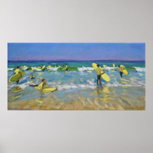 Surf School in St. Ives Poster
