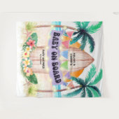 Surf & Sea Baby Aan Boord Strand Baby Shower  Wandkleed (Voorkant (horizontaal))