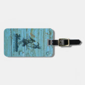 Surf Shack Hawaiaans Nep Hout Bagagelabel (Voorkant horizontaal)