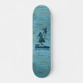 Surf Shack Hawaiian Faux Wood Skateboard (Voorkant)