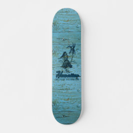 Surf Shack Hawaiian Faux Wood Skateboard