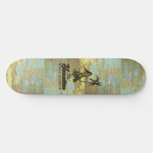 Surf Shack Hawaiian Faux Wood Skateboard (Horizontaal)