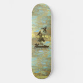 Surf Shack Hawaiian Faux Wood Skateboard (Voorkant)