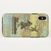 Surf Shack Hawaiian Faux Wood Surfboard Case-Mate iPhone Case (Achterkant (horizontaal))