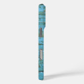 Surf Shack Hawaiian Faux Wood Turquoise  Case-Mate iPhone Case (Achterkant / Rechts)