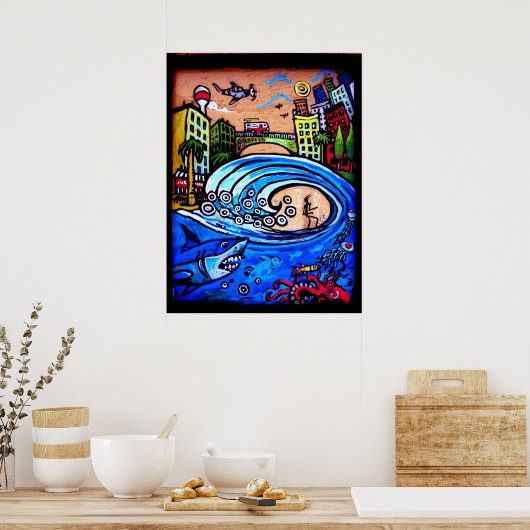 surf shack poster (Keuken)
