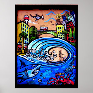 surf shack poster