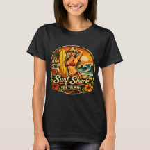 Surf Shack Surfer Pin-Up | Ride The Waves Strand