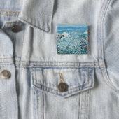 Surf, Shoals-eilanden Vierkante Button 5,1 Cm (In situ)