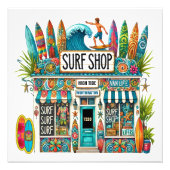 SURF SHOP FOTO AFDRUK (Voorkant)