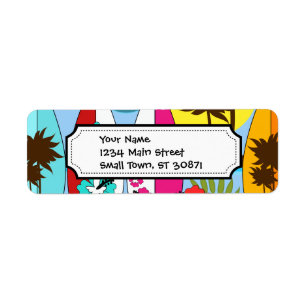 Surf Shop Surfred Ocean Beach Surfboards Palm Tree Etiket