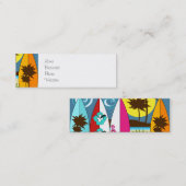 Surf Shop Surfred Ocean Beach Surfboards Palm Tree Mini Visitekaartje (Voorkant / Achterkant)